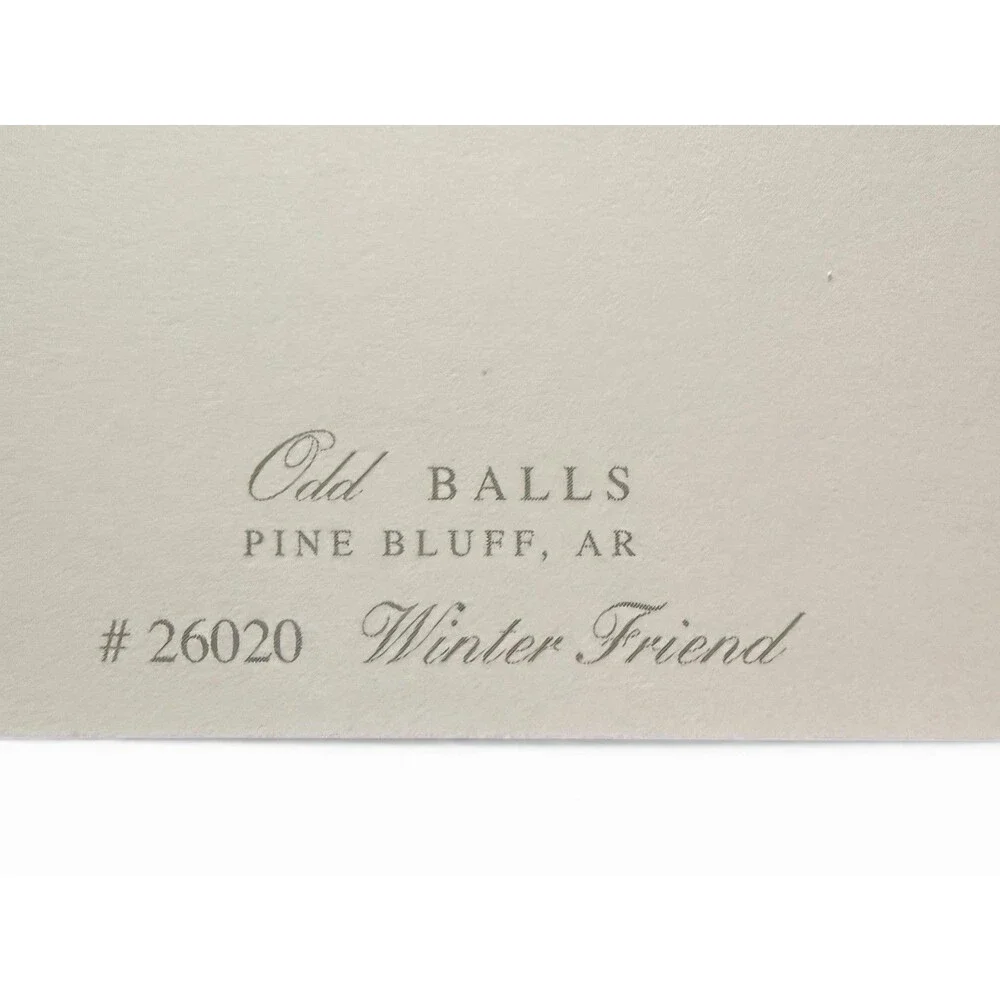 Vintage Oddballs Christmas Notecards - Watercolor- Winter Snowman - 10 Pk